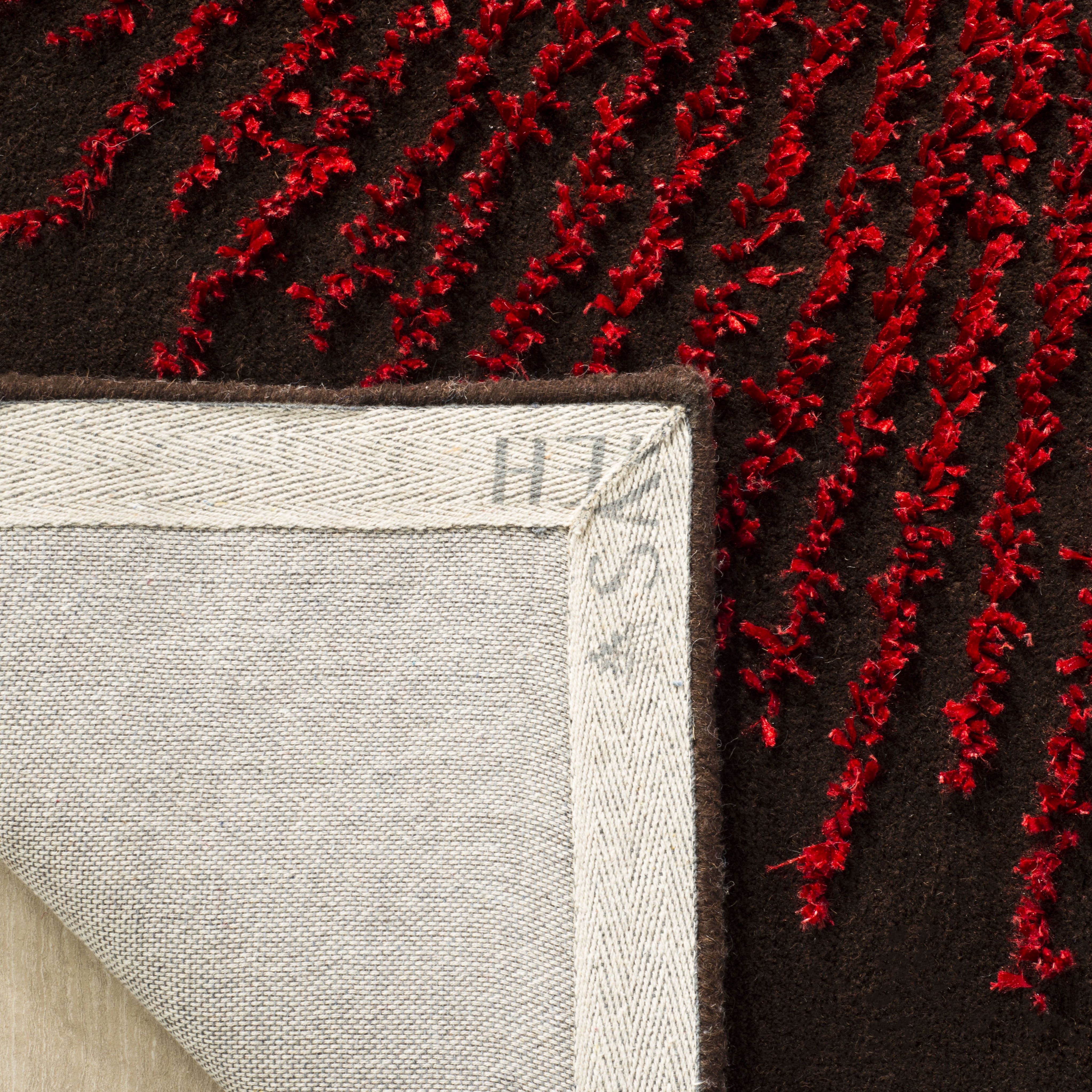SAFAVIEH Soho Michelle Geometric Area Rug, Brown/Red, 3' x 5'