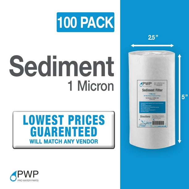 5x2 5 1 Micron Sediment Water Filter Cartridges Whole House 100 Pack Walmart Com Walmart Com