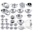 thumbnail image 1 of Play Kitchen Utensils Collection, Realistic Stainless Steel Pots And Pans for Imaginative Role Play, Educational Toy for Pretend Cooking And Skill Development, 1 of 4