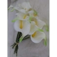 thumbnail image 3 of Morttic 20pcs Artificial Calla Lily, Real Touch Latex Flowers for Home, Wedding Table Party Decorations (Yellow Bud White), 3 of 7