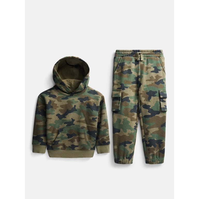 Wonder Nation Toddler Boys Fleece Hoodie & Cargo Pants Set photo 1