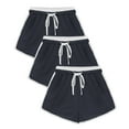 thumbnail image 1 of Timegard Shorts for Women 3pc Elastic Waist Comfy Ruched Loungewear Summer Workout Running Shorts, 1 of 4