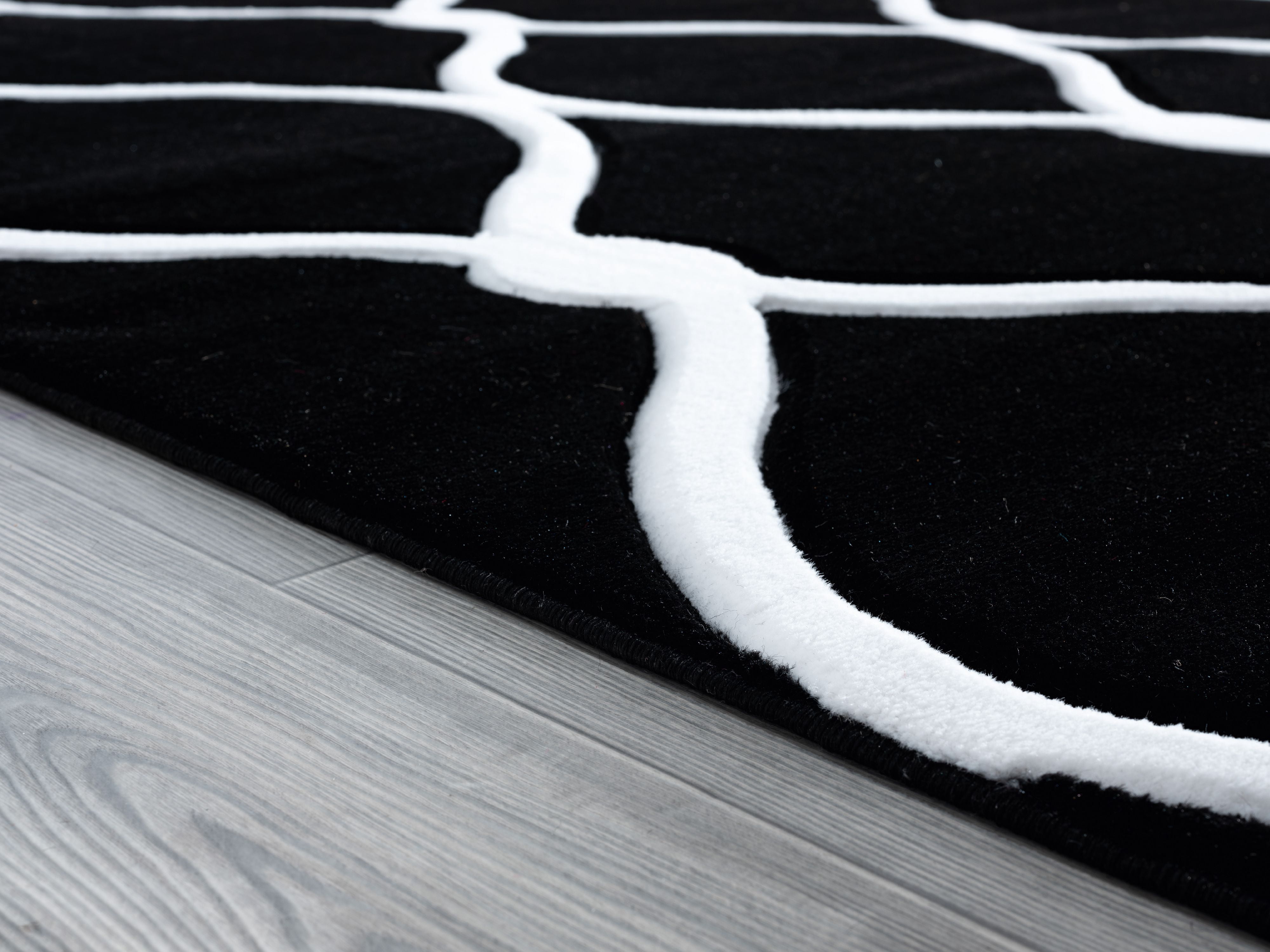 United Weavers Drachma Freya Modern Trellis Area Rug, Black, 5'3" x 7'6"