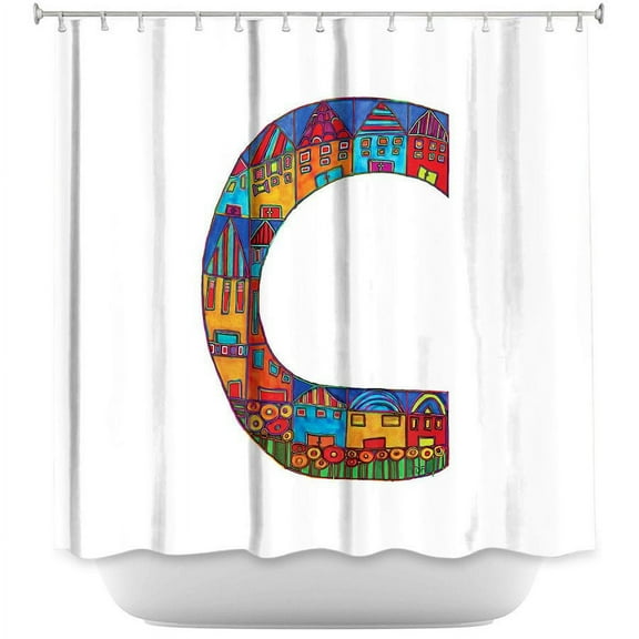 Shower Curtains 70" x 73" from DiaNoche Designs by Aja Ann - Faces of the City 148