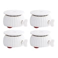 thumbnail image 1 of Rueda giratoria redonda de 4 Uds con freno, rotación de 360  degree, fácil de instalar para cajones móviles, ruedas para muebles de banco de trabajo Rueda Roja Blanca, 1 of 8
