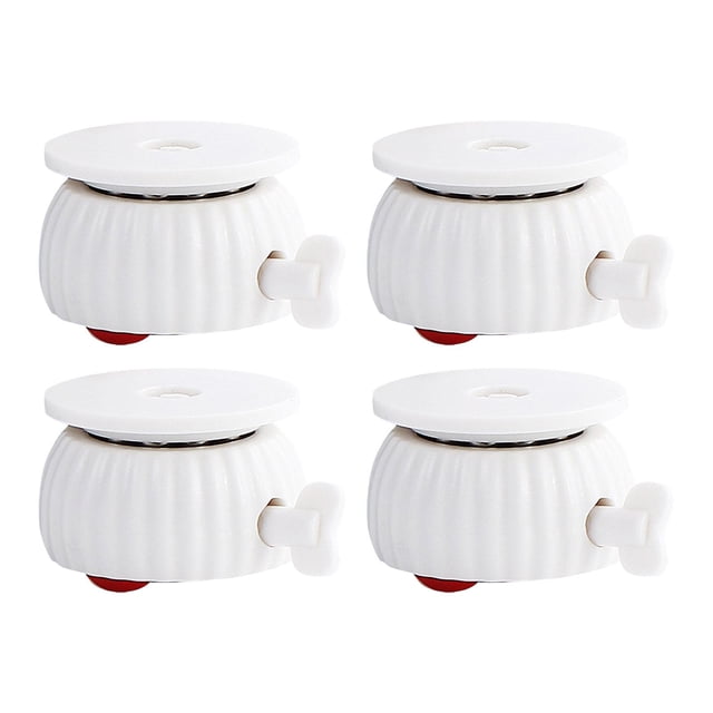 Rueda giratoria redonda de 4 Uds con freno, rotación de 360 degree, fácil de instalar para cajones móviles, ruedas para muebles de banco de trabajo Rueda Roja Blanca