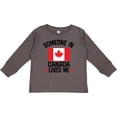 thumbnail image 3 of Inktastic Someone In Canada Loves Me Boys or Girls Long Sleeve Toddler T-Shirt, 3 of 5