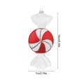 thumbnail image 3 of Colgantes de bastón de caramelo rojo con forma de piruleta grande para Navidad, adornos de bolas colgantes para árbol de Navidad 2024, decoración navideña para el hogar, regalo de Año Nuevo, 3 of 5
