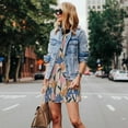 thumbnail image 4 of Lsque Lilies Flowers Pattern Summer Dresses for Women – Sleeveless T-Shirt Swing Sundress, Perfect for the Beach and Casual Days, 4 of 7