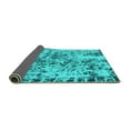 thumbnail image 2 of Ahgly Company Indoor Rectangle Abstract Turquoise Blue Modern Area Rugs, 8' x 10', 2 of 4