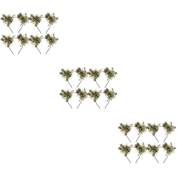 12 pcs Glitter Tinsel Star Headbands for Women, Decorative Party Hairbands, Sparkly Hair Accessories