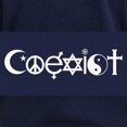thumbnail image 3 of CafePress - Coexist Long Sleeve T Shirt - Women's Long Sleeve Graphic Tee Casual Fit, 3 of 4