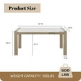 thumbnail image 2 of Roundhill Furniture Zelalle 7-Piece Dining Set, Table with 6 Chairs, White Wired-Brushed Finish, 2 of 15
