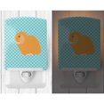 thumbnail image 2 of Holland Lop Rabbit Blue Check Ceramic Night Light, 2 of 2