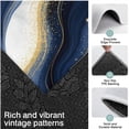 thumbnail image 3 of Blue White Gold Marble Pattern Kitchen Rugs Sets Of 3,Kitchen Runner Rugs Non Skid Washable,Decorative Kitchen Floor Mats for Kitchen,Sink,Laundry,17"x30"+ 17"x47" + 17"x59", 3 of 6