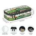 thumbnail image 3 of Large Pencil Case Big Capacity Pencil Pen Pouch Zipper Portable Pen Storage Bag For Office Adult Happy St.Patricks Day Cat Truck, 3 of 8