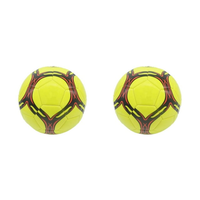 Guardoinrt Ballon de Soccer Officiel Portable - Grand Gamme d'Applications pour Jeux Ballon Résistant à l'Usure Largement Utilisé Officiel le Plus Récent type 5 Jaune 2ensemble