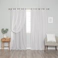 thumbnail image 5 of Aurora Home  Tulle & Linen Textured Blackout Mix & Match Curtains Dark Grey 52"W X 84"L 84 Inches, 5 of 5
