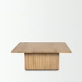 thumbnail image 5 of June Light Brown Wood w/ Fluting Square Coffee Table, 5 of 6