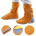 thumbnail image 1 of LHCER 1Pair Cowhide Heat Resistant Flame-Retardant Welding Boot CoverWelder Leg Foot Protection,Welding Shoes Cover,Safety Work Protection, 1 of 8