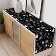 thumbnail image 4 of Christmas Black Table Runner 72 Inches Long Farmhouse Dress Scarves, Xmas Tree Winter Snowflakes Plants Holiday Dining Tablerunner for Coffee Table/Kitchen Island/Party Décor, 13" x 72", 4 of 8