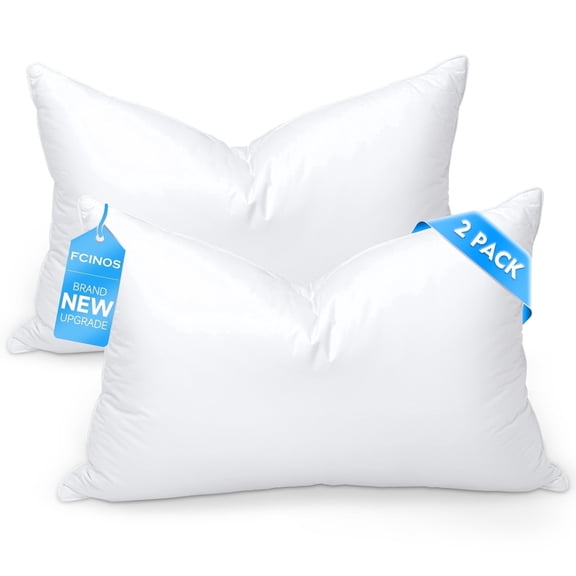 Goose Down Pillows and Bed Pillows Queen Size for Sleeping,With 2 Set of Soft Cotton Cover- Pack of 2