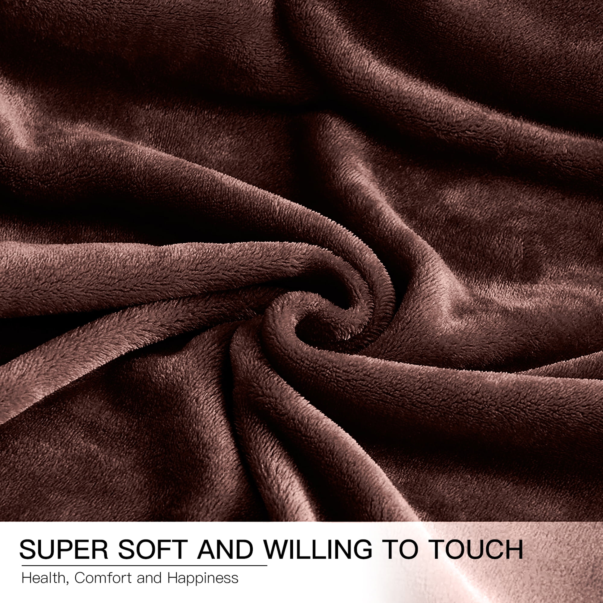 Throw Blanket, Fuzzy & Plush Warm Fleece Blanket, Throw Size Coffee Blankets for Couch Beds, Machine Washable Blankets for Women, 50" x 60"