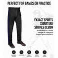 thumbnail image 5 of Exxact Sports Proline Full Length Baseball Pants Youth with Stripes, Relaxed Fit Open Bottom Boys Baseball Pants (Black/Dark Blue,YS), 5 of 7