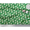 thumbnail image 2 of Soimoi Green Cotton Voile Fabric Bow & Perfume Bottle Women Print Fabric by Yard 56 Inch Wide, 2 of 3