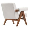 thumbnail image 5 of Armchair Accent Chair, Set of 2, Ivory White, Fabric, Wood, Living Kitchen Cafe Bistro Hospitality Restaurant, Modern Contemporary HB36212, 5 of 9