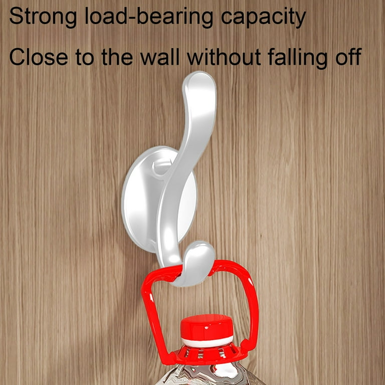 adhesive wall hooks max weight 5-pack Adhesive Wall Hooks for Hanging Clothes & Towels | No Drill Damage-Free Installation | 15kg Max Weight
