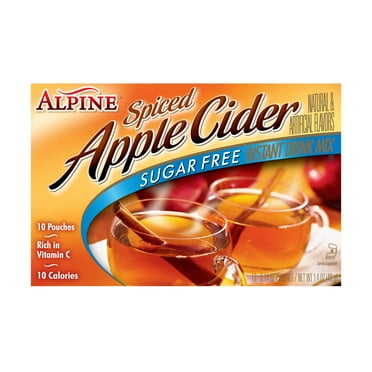 Alpine Cider, Sugar Free Spiced Apple Cider, 10 Pouches, 1 Ct