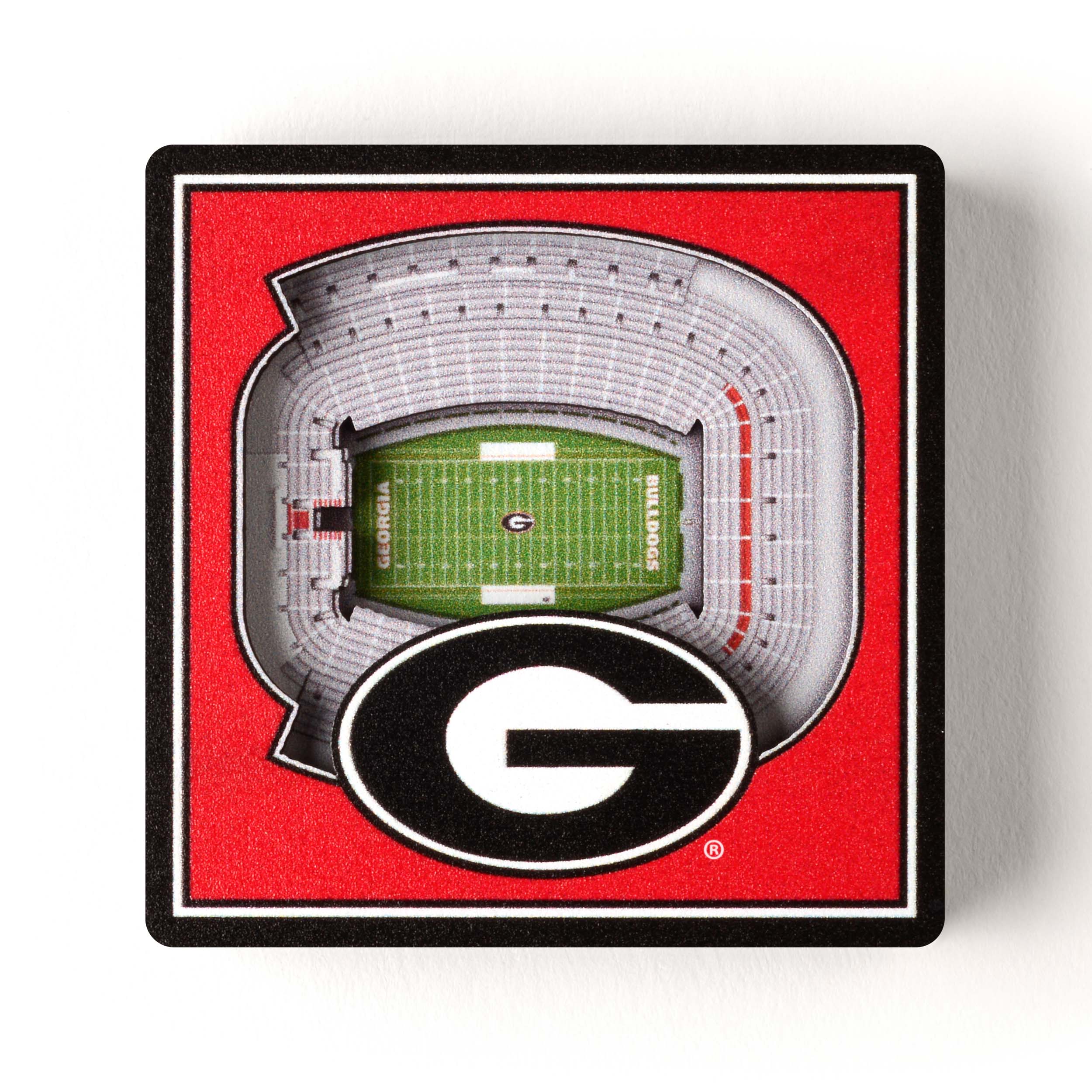 YouTheFan NCAA Georgia Bulldogs 3D StadiumView Magnet