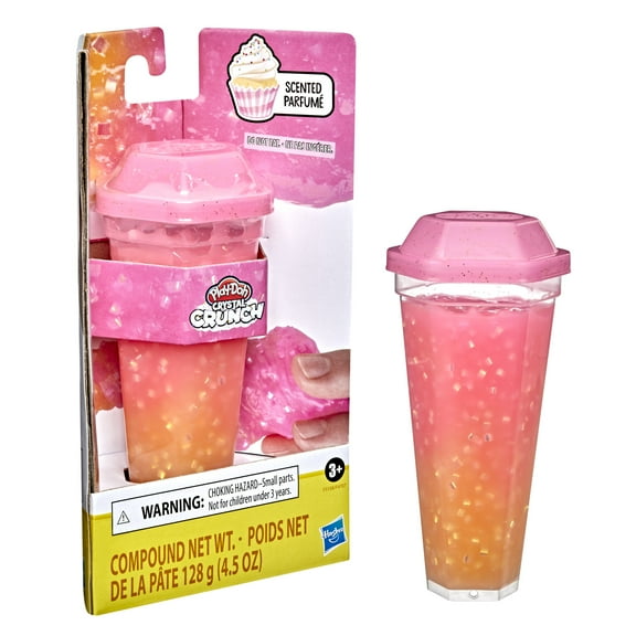 Play-Doh Crystal Crunch Scented Single Can of Pink and Orange