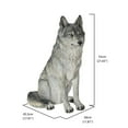 thumbnail image 5 of Hi-Line Gift Sitting 12” Grey Wolf Garden Statue, Durable Polyresin, 5 of 7
