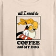 thumbnail image 3 of Mickey & Friends - Coffee And My Dog - Women's Lightweight French Terry Long Sleeve Shirt, 3 of 5