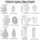 thumbnail image 3 of Handicrafters' pick Stainless Steel Charms For Handmade Jewelry 4 Shapes Round Heart Teardrop Square, 3 of 4