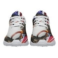thumbnail image 5 of Fourth Of July Baseball Print Sneakers Lightweight Comfortable Running Shoes for Men Women White Size 11.5, 5 of 7
