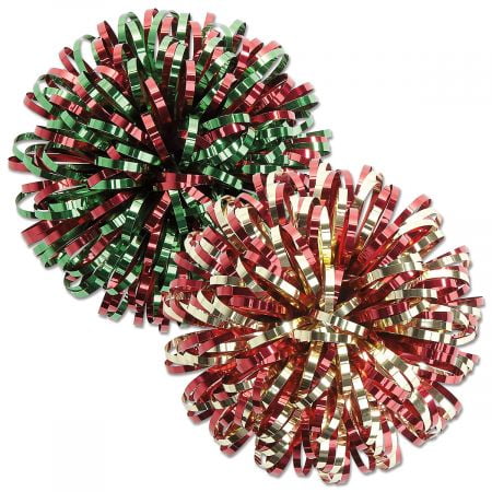 - Christmas Fireworks Bows- Set of 6 Holiday Gift Wrp Bows