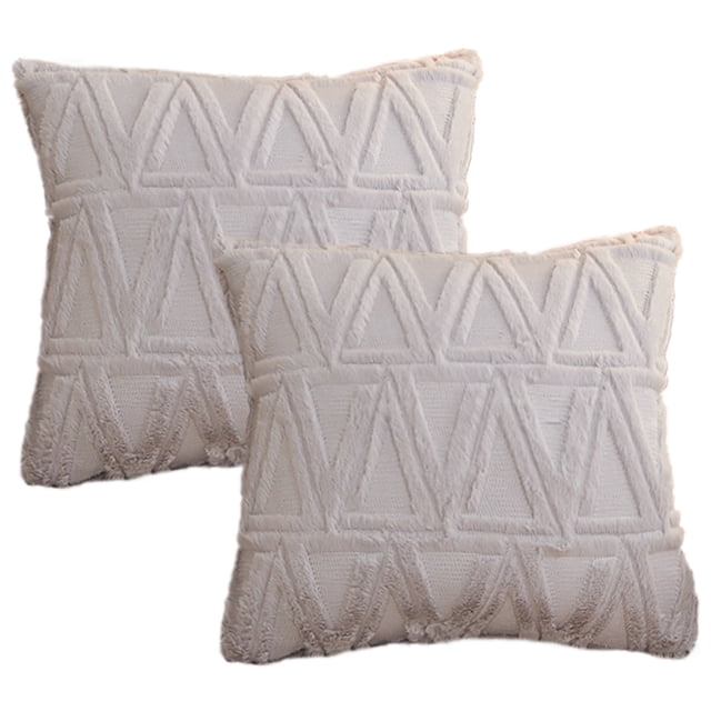 Throw Pillow Cover Plush: 2PCS Modern Pillow Case Cushion Cover Pillow Protector