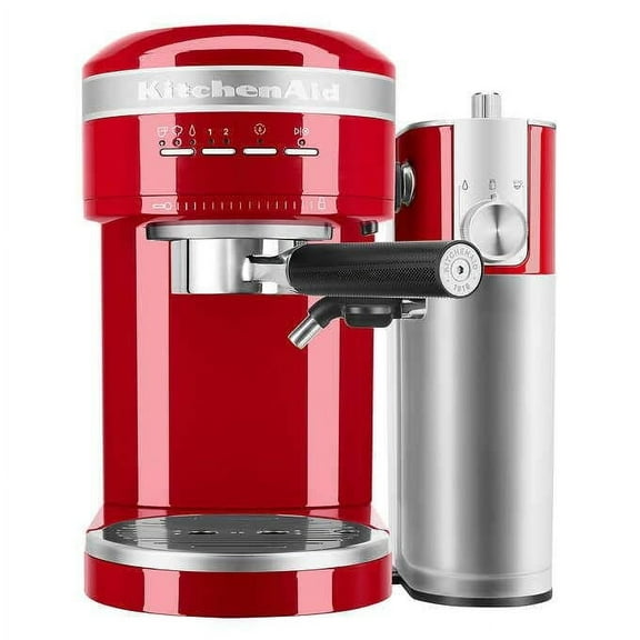 KitchenAid Metal Semi-Automatic Espresso Machine and Automatic Milk Frother Attachment