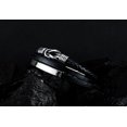 thumbnail image 3 of Braided leather bracelet for men black, 3 of 5