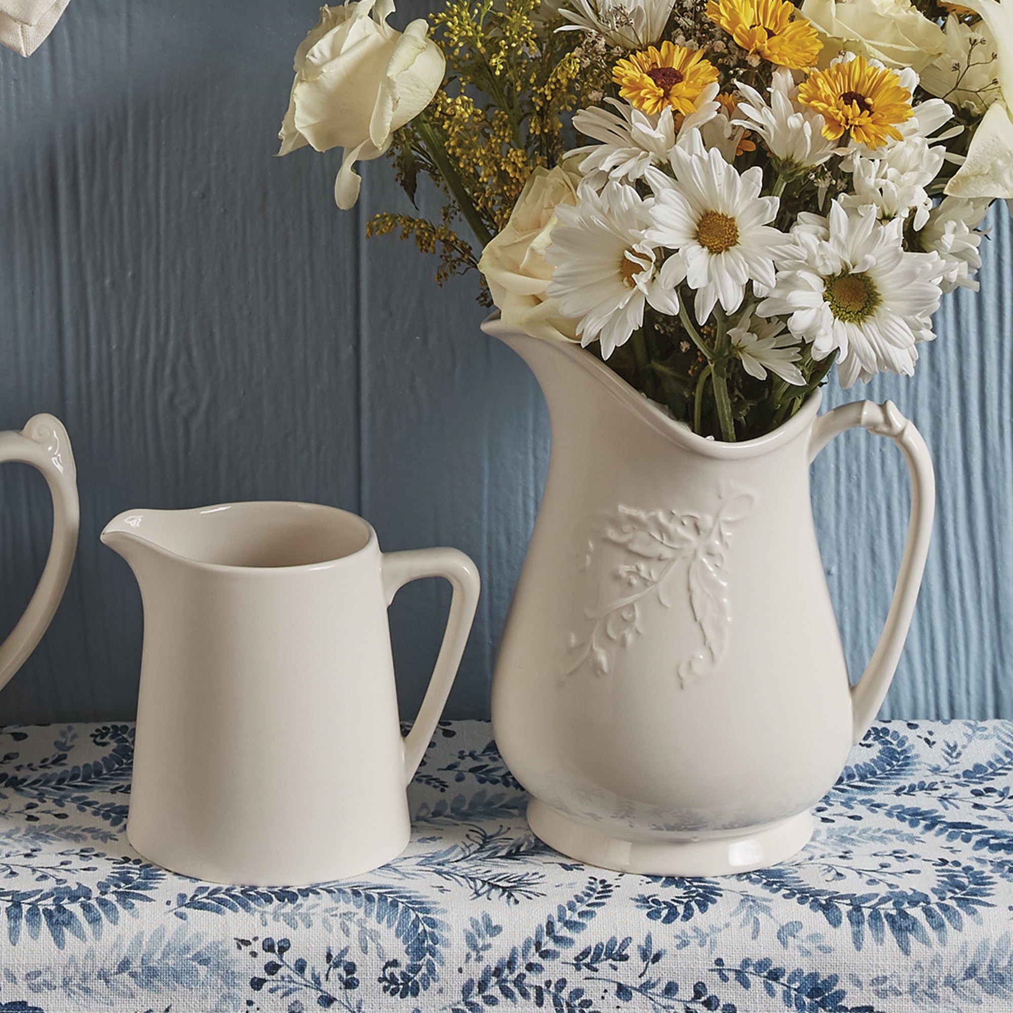 Park Designs Stoneware Lily Of The Valley Pitcher
