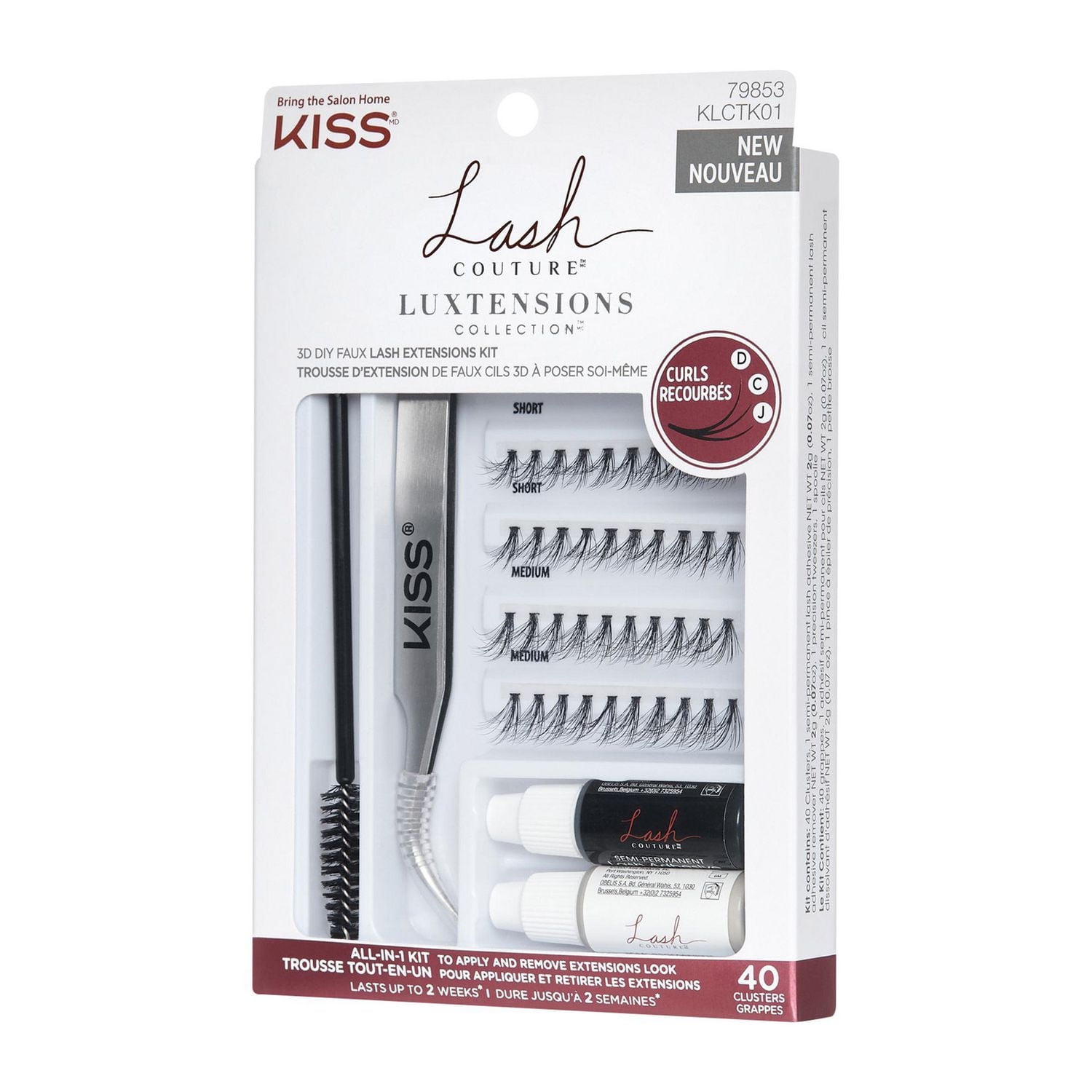 KISS Collection Luxtension Lash Couture - Trousse - 40 faisceaux Trousse tout-en-1.