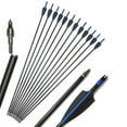 thumbnail image 6 of AME 30'' Fiberglass Arrows Archery Spine 500 3" Rubber Feathers  Hunting Pack of 24, 6 of 11