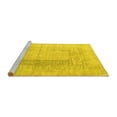 thumbnail image 2 of Ahgly Company Machine Washable Indoor Square Abstract Yellow Contemporary Area Rugs, 6' Square, 2 of 4