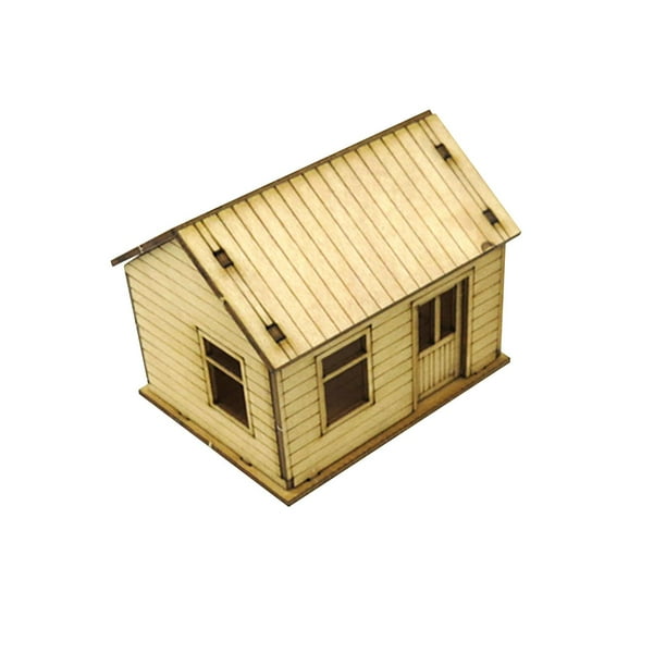 Wooden Model Kits 1:72 Scale Architecture Building Model Kits Layout Scenery 3D Puzzles DIY ...