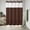 Brown, variant on No Hook Shower Curtain with Built-In Rings, Brown Flower Washable Waterproof Fabric Curtain with Mesh Top Window for Bathroom, Country Retro Pastoral Floral Leaf Pattern 36"x72"