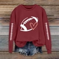 thumbnail image 4 of Game Day Football Sweatshirts for Women - Long Sleeve Football Shirts, Cute Cheer Mom Shirt, Crewneck Pullover Tops, 4 of 5