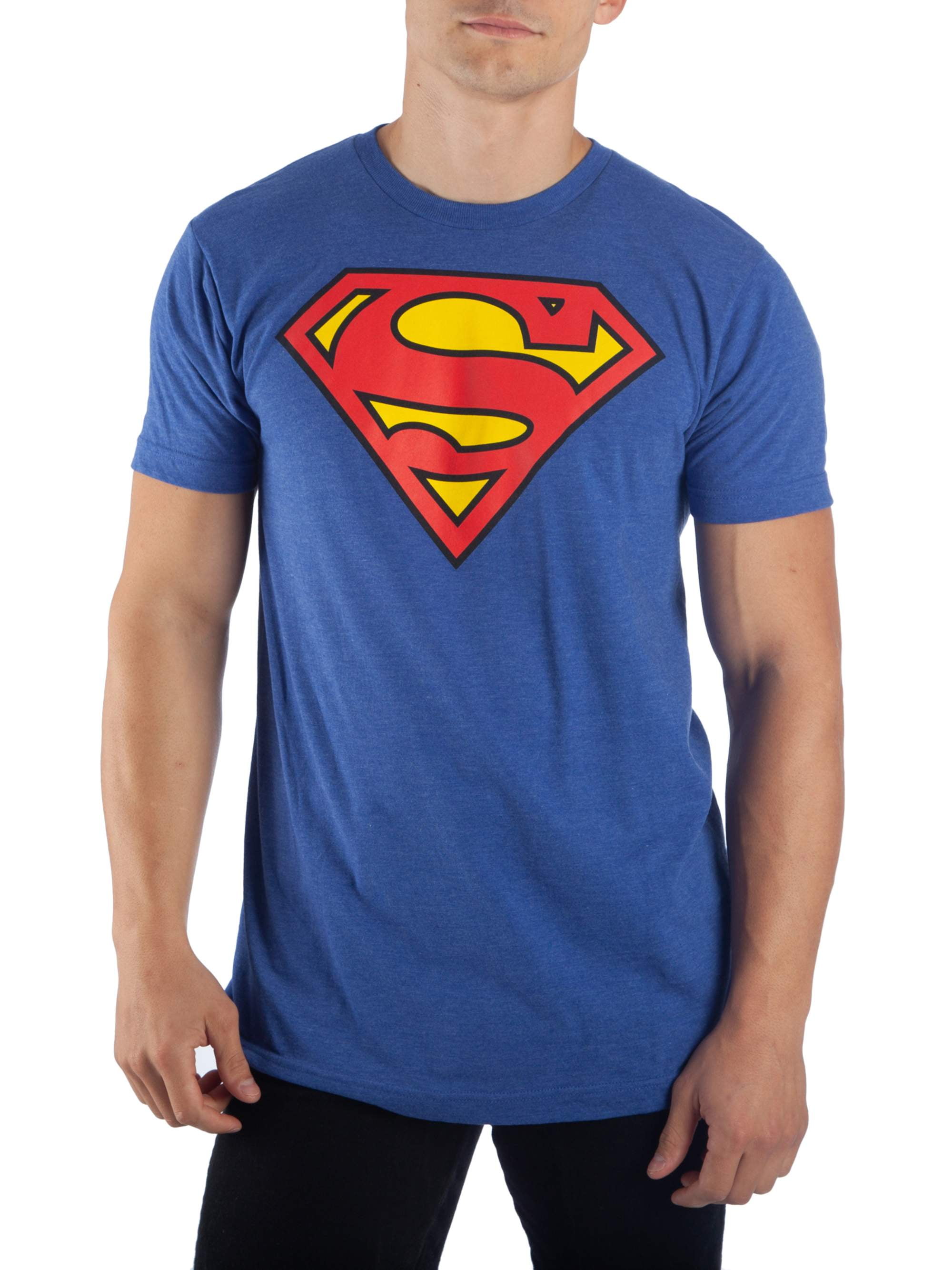 Shirts & Hemden S - XL BLUE SUPERMAN LOGO MENS T-SHIRT OFFICIAL ...